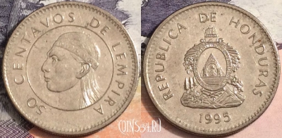 Гондурас 50 сентаво 1995 года, KM# 84a.2, a085-078
