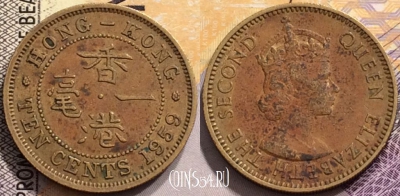 Гонконг 10 центов 1959 года, KM# 28.1, 147-114