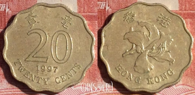 Гонконг 20 центов 1997 года, KM# 67, 128a-113