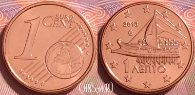 Греция 1 евроцент 2013 года, KM# 181, UNC, 276j-086
