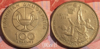 Греция 100 драхм 1998 года, KM# 170, 183-026
