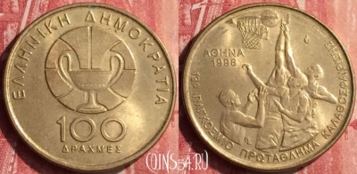 Греция 100 драхм 1998 года, KM# 170, 439-019