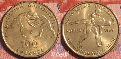 Греция 100 драхм 1999 года, KM# 173, a076-038