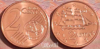 Греция 2 евроцента 2017 года, KM# 182, UNC, 276-110