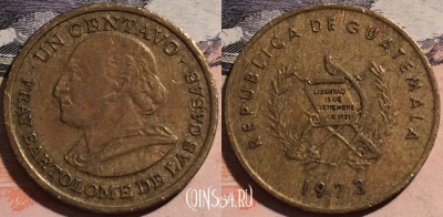 Гватемала 1 сентаво 1973 года, KM# 273, a143-070