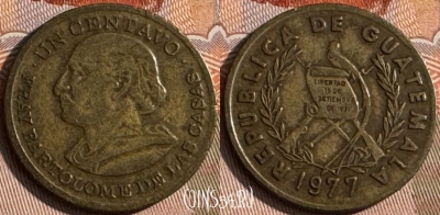 Гватемала 1 сентаво 1977 года, KM# 275, 138s-076