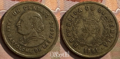 Гватемала 1 сентаво 1981 года, KM# 275, 265s-062 ♛