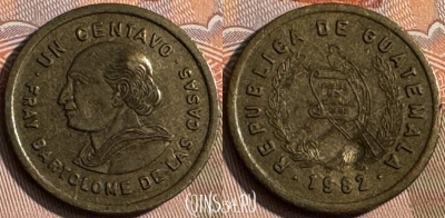 Гватемала 1 сентаво 1982 года, KM# 275, 133s-064 ♛
