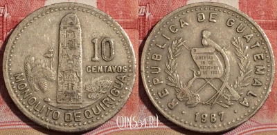 Гватемала 10 сентаво 1978 года, KM# 277, 221-016