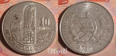 Гватемала 10 сентаво 2011 года, KM# 277.6, 335-037