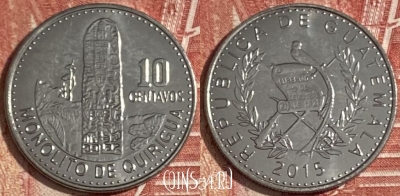Гватемала 10 сентаво 2015 года, KM# 277.6, 199r-140