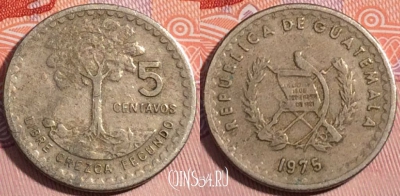 Гватемала 5 сентаво 1975 года, KM# 270, 179-006