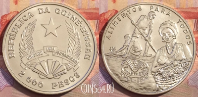 Гвинея-Бисау 2000 песо 1995 года, KM# 38, UNC, 262b-029
