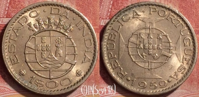 Индия (Португальская) 1 эскудо 1959 года, UNC, 166l-085
