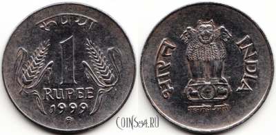 Индия 1 рупия 1999 год, см. сост., 59-047