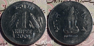 Индия 1 рупия 2001 года, 59-006