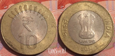 Индия 10 рупий 2014 года, KM# 400, a135-129