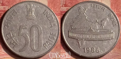 Индия 50 пайс 1988 года, C Оттава, KM# 69, 100m-069