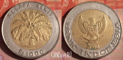 Индонезия 1000 рупий 2000 года, KM# 56, 114f-078