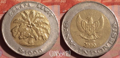 Индонезия 1000 рупий 2000 года, KM# 56, 250f-084