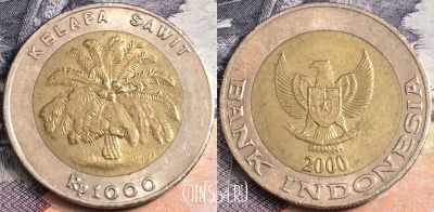 Индонезия 1000 рупий 2000 года, KM# 56, a100-037