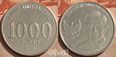 Индонезия 1000 рупий 2016 года, KM# 74, 432q-003
