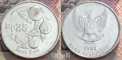 Индонезия 25 рупий 1994 года, KM 55, 117-070
