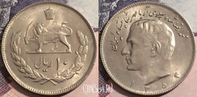 Иран 10 риалов 1974 года (۱۳۵۳), KM# 1179, 167-065
