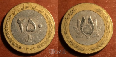 Иран 250 риалов 1993 год (۱۳۷۲), KM# 1262, 43-058
