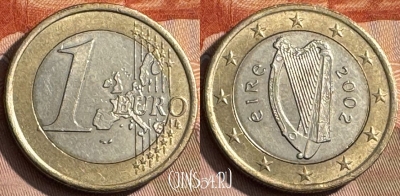 Ирландия 1 евро 2002 года, KM# 38, 468s-629