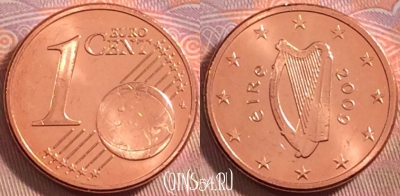 Ирландия 1 евроцент 2009 года, KM# 32, UNC, 114k-006