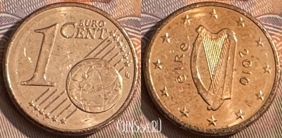 Ирландия 1 евроцент 2010 года, KM# 32, 054s-126