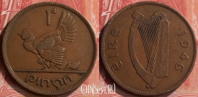 Ирландия 1 пенни 1946 года, KM# 11, 279m-040