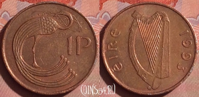 Ирландия 1 пенни 1993 года, KM# 20a, 057i-068