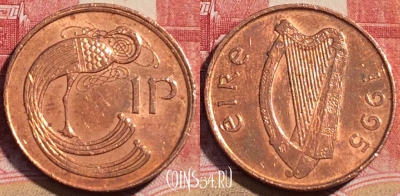Ирландия 1 пенни 1995 года, KM# 20a, 064c-107