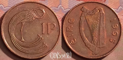 Ирландия 1 пенни 1995 года, KM# 20a, 090l-078