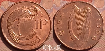 Ирландия 1 пенни 1996 года, KM# 20a, 236l-015