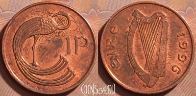 Ирландия 1 пенни 1996 года, KM# 20a, 371k-070