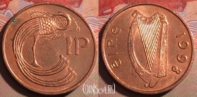 Ирландия 1 пенни 1998 года, KM# 20a, 215a-129