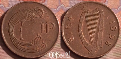 Ирландия 1 пенни 1998 года, KM# 20a, 246k-141