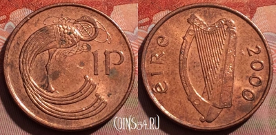 Ирландия 1 пенни 2000 года, KM# 20a, 244a-060