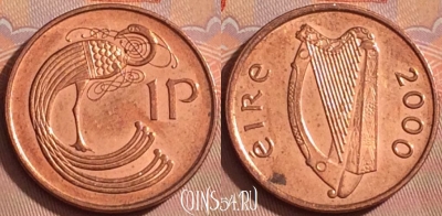 Ирландия 1 пенни 2000 года, KM# 20a, 360k-062