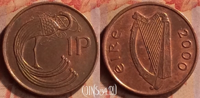 Ирландия 1 пенни 2000 года, KM# 20a, 414-068