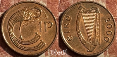 Ирландия 1 пенни 2000 года, KM# 20a, s488s-042