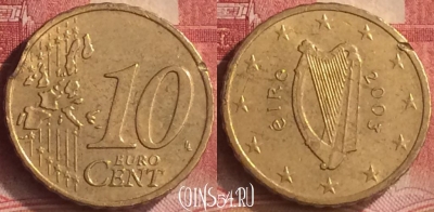 Ирландия 10 евроцентов 2003 года, KM# 35, 188m-045