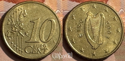 Ирландия 10 евроцентов 2003 года, KM# 35, 467s-529