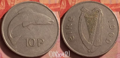 Ирландия 10 пенсов 1969 года, KM# 23, 428o-082