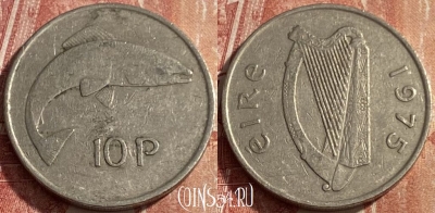 Ирландия 10 пенсов 1975 года, KM# 23, 242q-131
