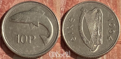 Ирландия 10 пенсов 1994 года, KM# 29, 047p-007