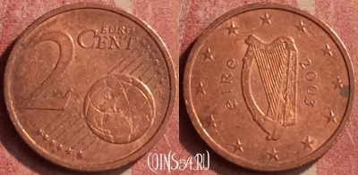 Ирландия 2 евроцента 2003 года, KM# 33, 427-001